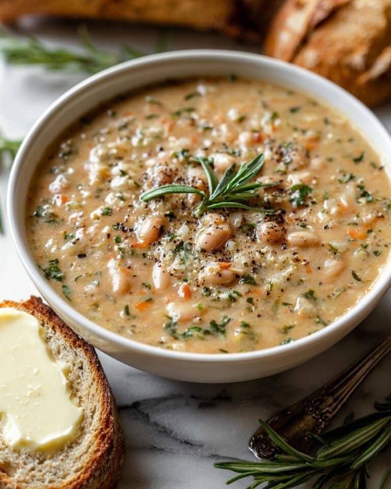 Rosemary Roasted Garlic Bean Soup Recipe