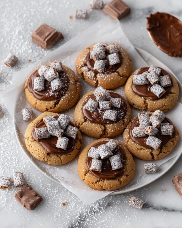 Crumbl Peanut Butter Muddy Buddies Cookies Recipe